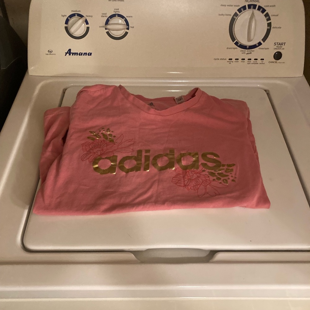 Pink Gold Adidas Women’s Tee Shirt Large